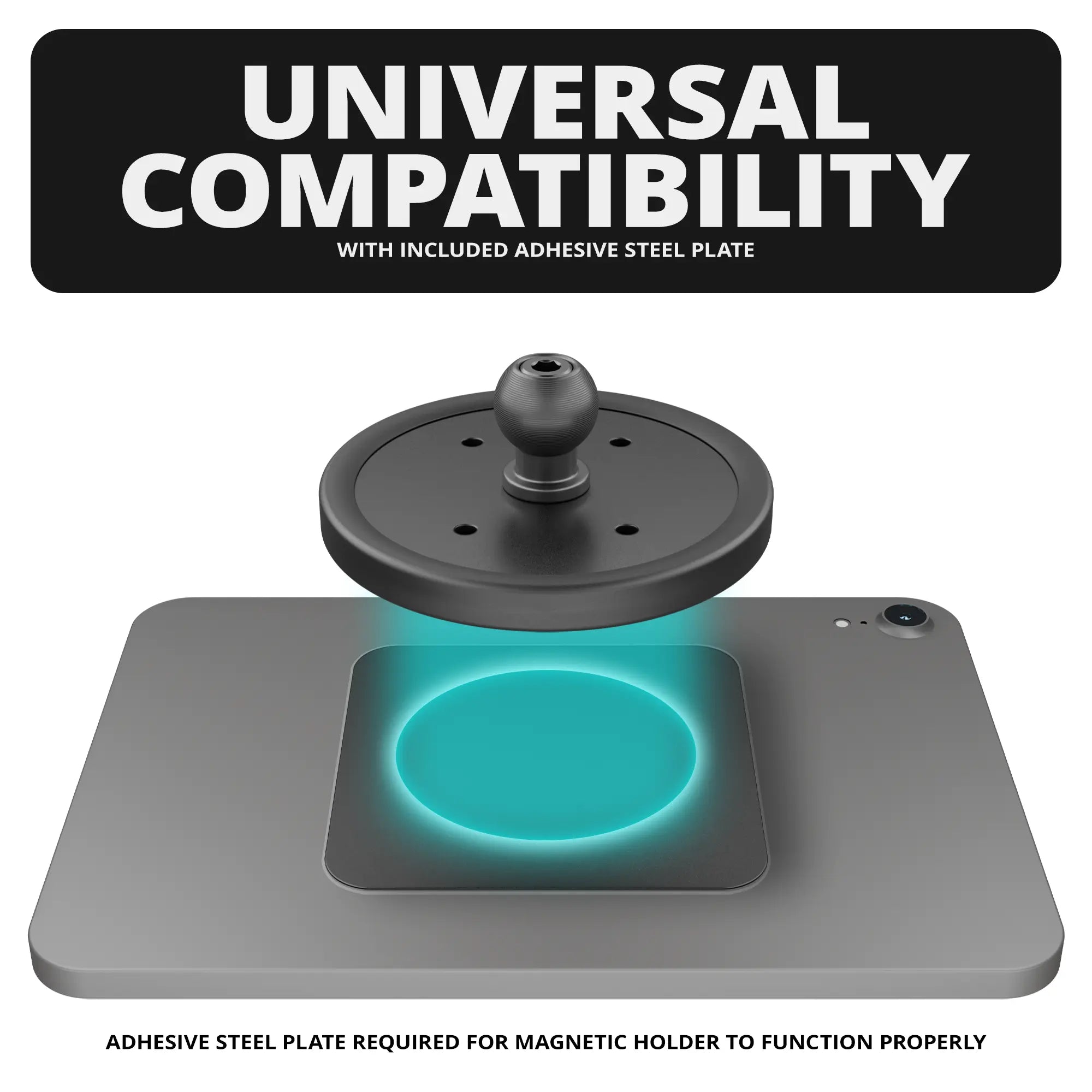 Magnetic Tablet Holder | Slim Track Base | 6" DuraLock™ Arm