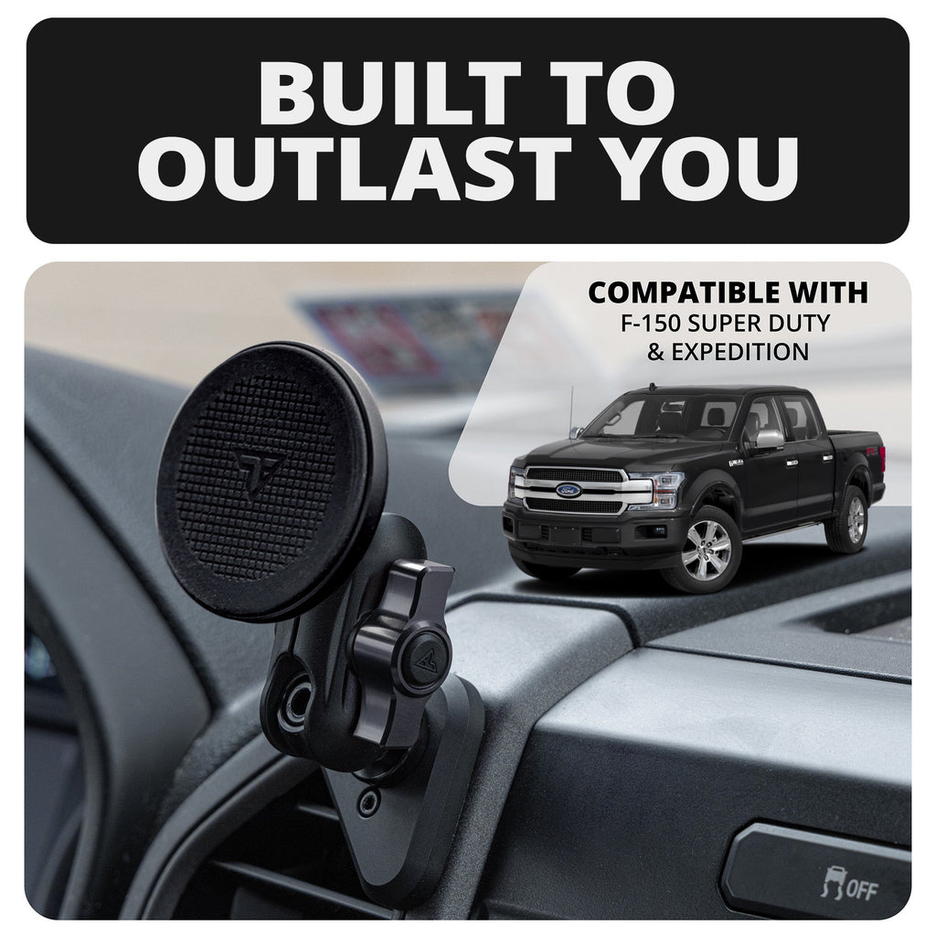‘15-‘20 Ford F-150, ‘17-‘22 Super Duty, ‘18-‘21 Expedition LINK™ Vent Mount Bracket With MagSafe Phone Holder | 2" Arm | (See Compatibility Info For Year/Trim Details)