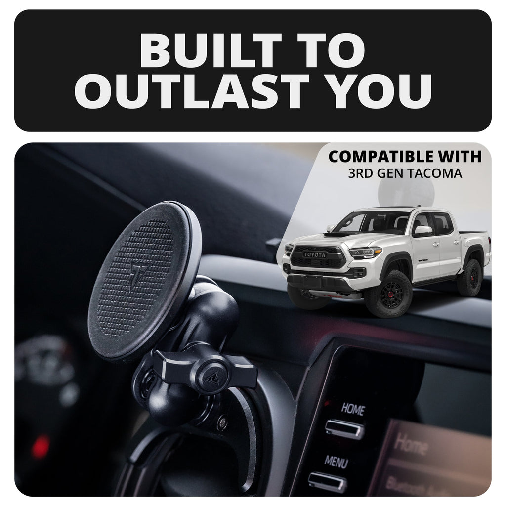 2016-2023 Toyota Tacoma & 2014-2021 Tundra LINK™ Vent Mount Bracket With MagSafe Phone Holder | Choose Your Arm Length