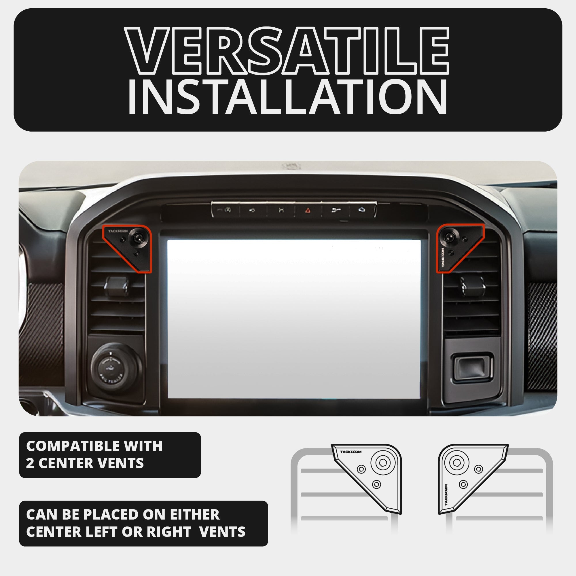 2021+ Ford F-150/Raptor & 2023+ Super Duty LINK™ Vent Mount Bracket With Quad Lock Magnetic Phone Holder