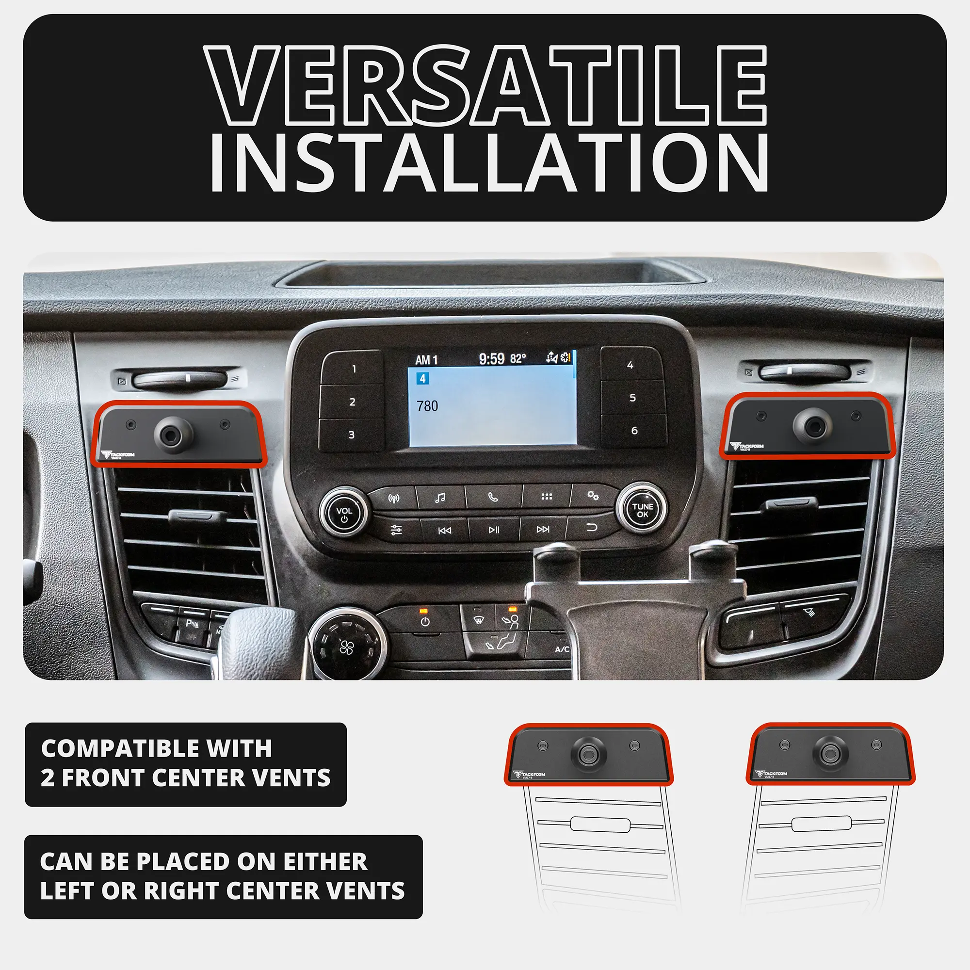 2020+ Ford Transit LINK™ Vent Mount Bracket With 20LITE Phone Holder | 3.5" Arm | (Not Compatible With Transit Connect)