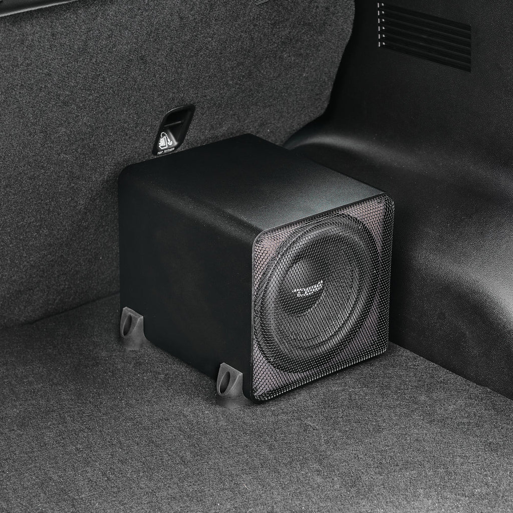 Dual 8" Loaded Amplified High End Aluminum Subwoofer Enclosure 300 Watts Rms