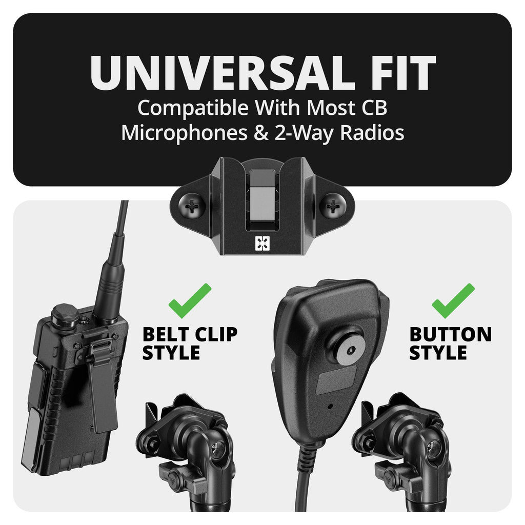 2016-2023 Toyota Tacoma Tackform Slim Track Dash Bracket With 20LITE Phone & CB Microphone Mounts