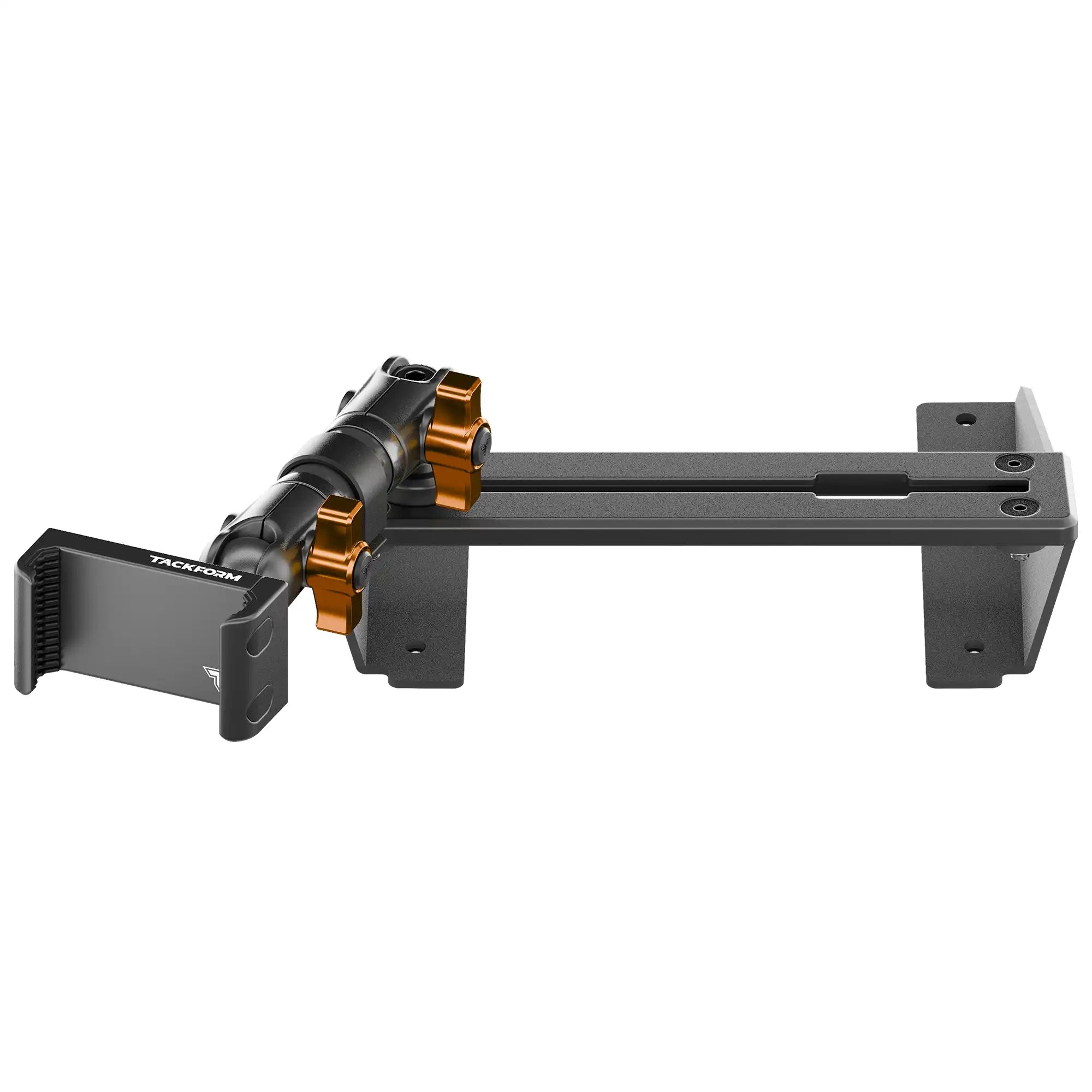 ‘15-‘20 Ford F-150, ‘17-‘22 Super Duty, ‘18-‘21 Expedition (See Compatibility Info For Year/Trim Details) Tackform Slim Track Dash Bracket With 20LITE Phone Mount