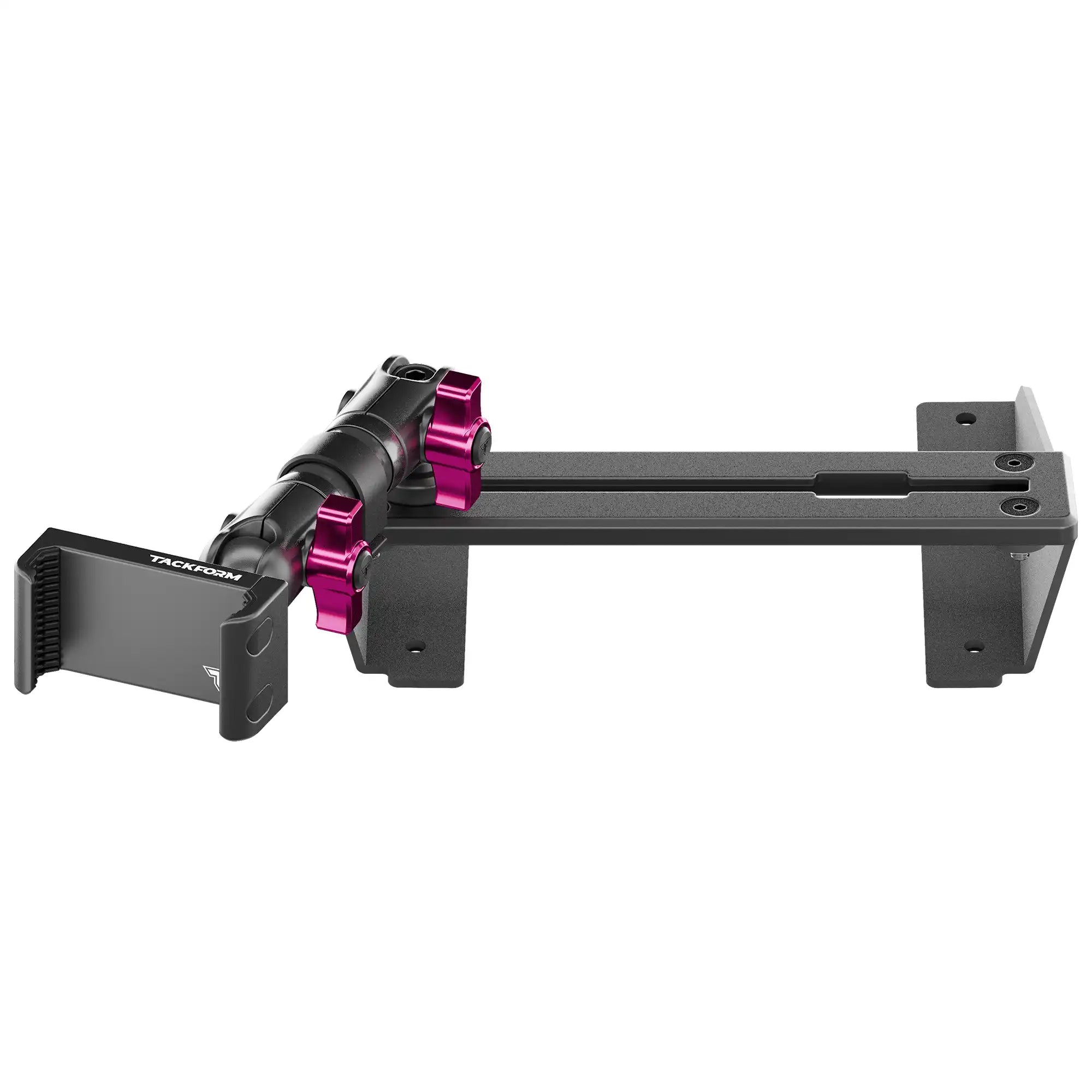 ‘15-‘20 Ford F-150, ‘17-‘22 Super Duty, ‘18-‘21 Expedition (See Compatibility Info For Year/Trim Details) Tackform Slim Track Dash Bracket With 20LITE Phone Mount
