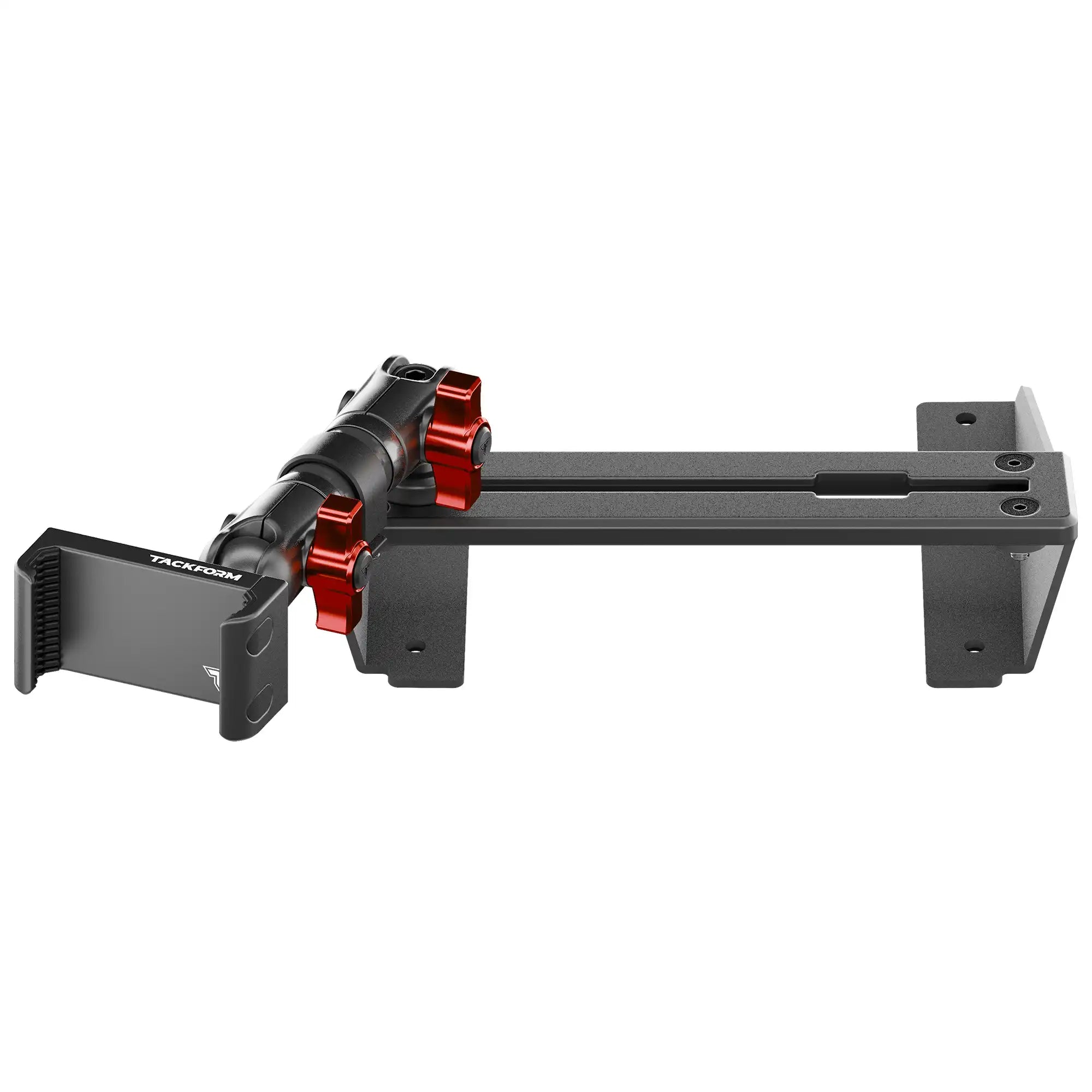 ‘15-‘20 Ford F-150, ‘17-‘22 Super Duty, ‘18-‘21 Expedition (See Compatibility Info For Year/Trim Details) Tackform Slim Track Dash Bracket With 20LITE Phone Mount