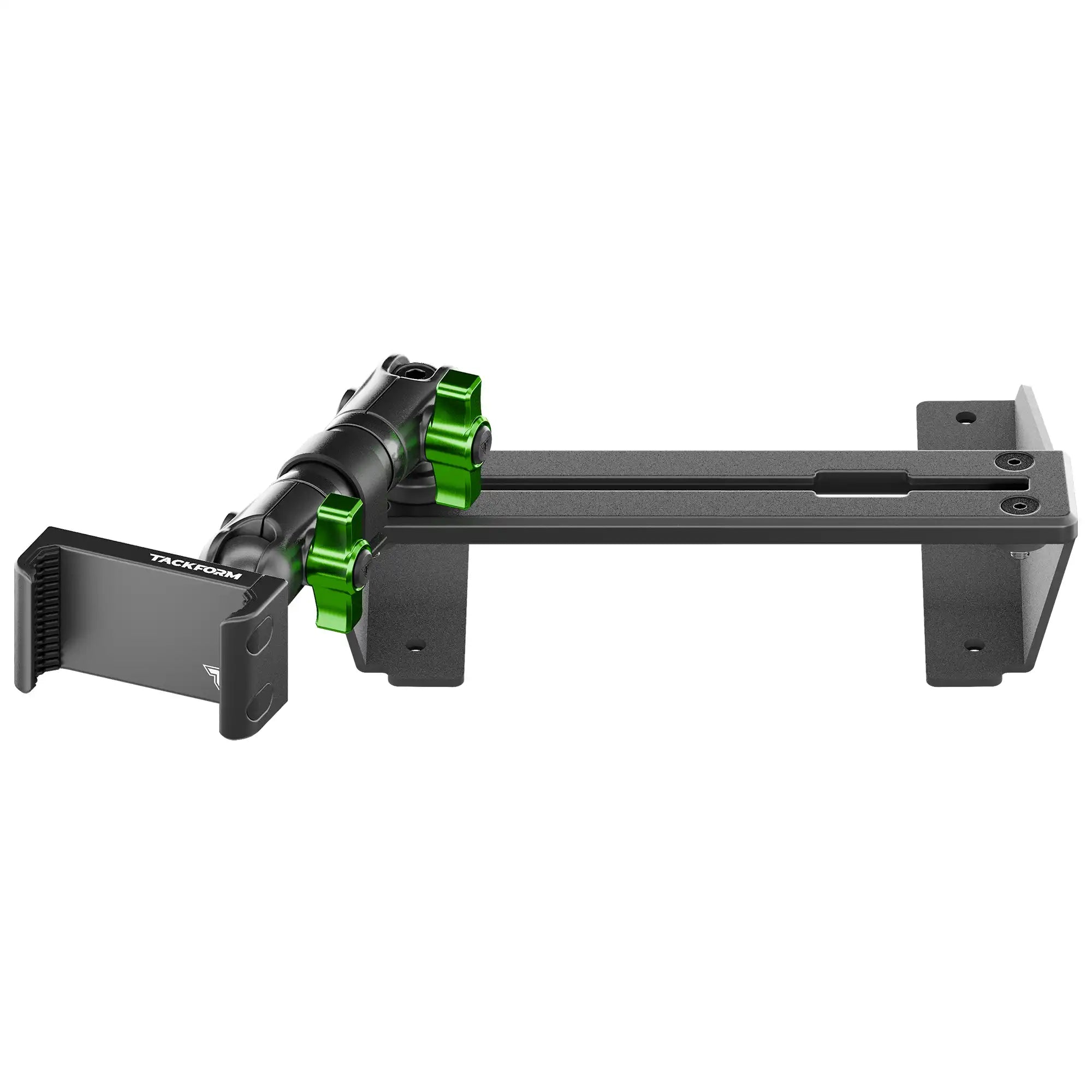 ‘15-‘20 Ford F-150, ‘17-‘22 Super Duty, ‘18-‘21 Expedition (See Compatibility Info For Year/Trim Details) Tackform Slim Track Dash Bracket With 20LITE Phone Mount