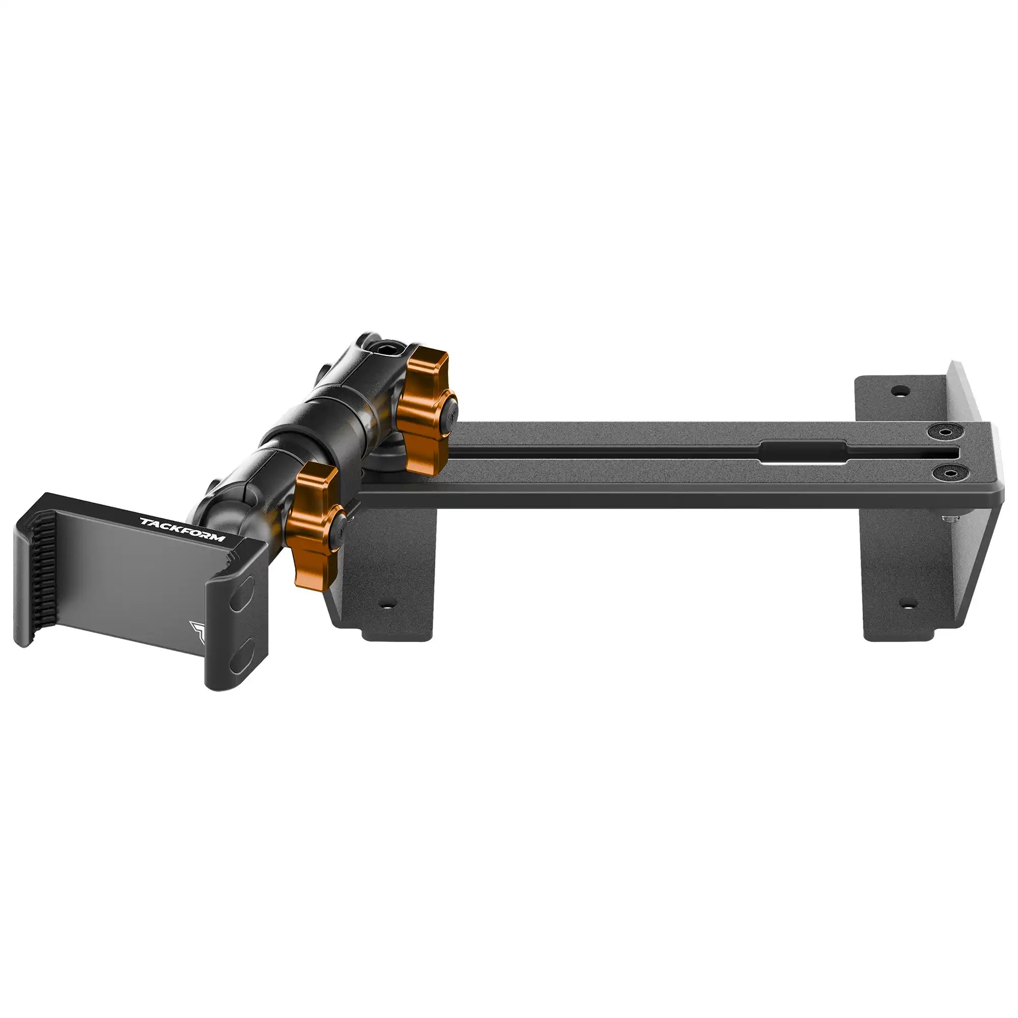 ‘15-‘20 Ford F-150, ‘17-‘22 Super Duty, ‘18-‘21 Expedition (See Compatibility Info For Year/Trim Details) Tackform Slim Track Dash Bracket With 20LITE Phone Mount