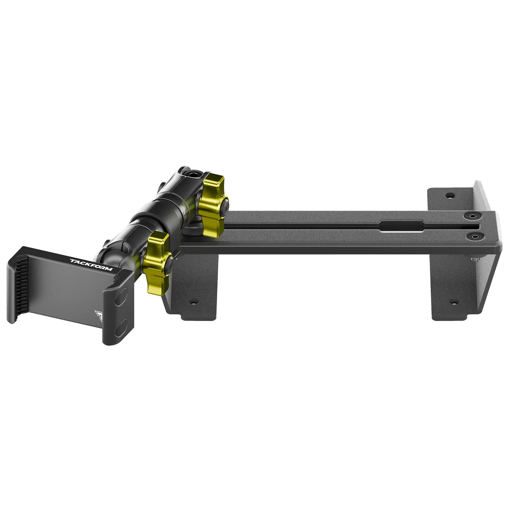 ‘15-‘20 Ford F-150, ‘17-‘22 Super Duty, ‘18-‘21 Expedition (See Compatibility Info For Year/Trim Details) Tackform Slim Track Dash Bracket With 20LITE Phone Mount