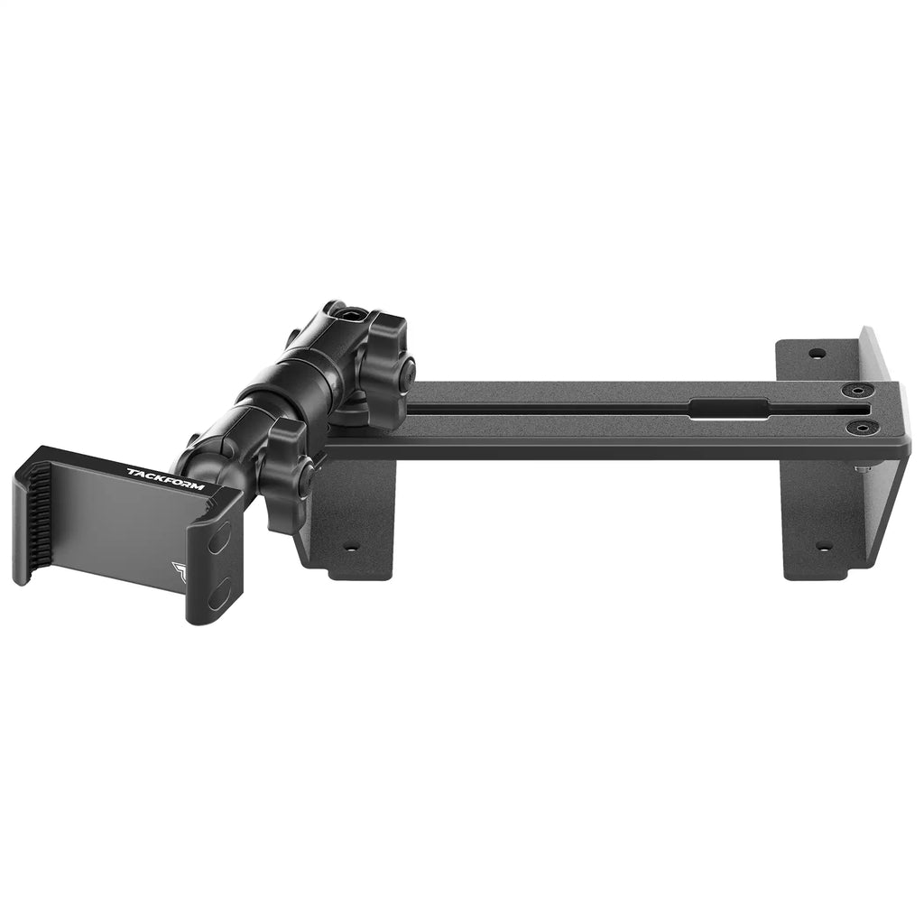 ‘15-‘20 Ford F-150, ‘17-‘22 Super Duty, ‘18-‘21 Expedition (See Compatibility Info For Year/Trim Details) Tackform Slim Track Dash Bracket With 20LITE Phone Mount