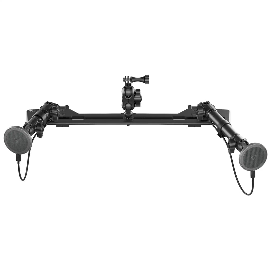 2021+ Ford Bronco & Bronco Raptor (Non-Sport) Tackform Slim Track Dash Bracket With Dual MagSafe Charging Phone Mounts & GoPro Mount