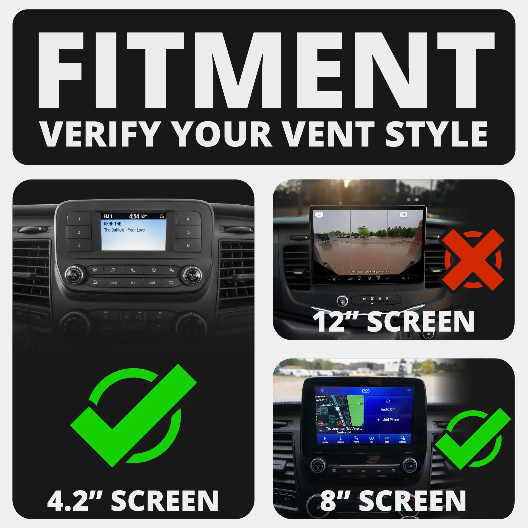 2020+ Ford Transit LINK™ Vent Mount Bracket With 20LITE Phone Holder | 3.5" Arm | (Not Compatible With Transit Connect)