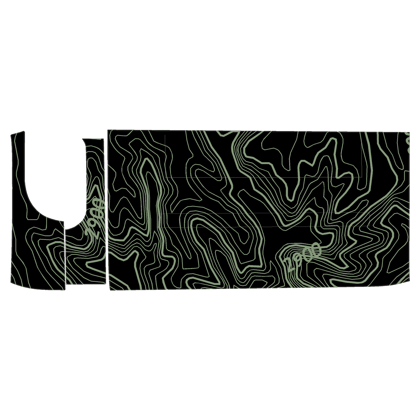 Topo 3 Piece Dash Kit (Printed Series) - 2021+ Bronco