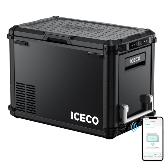 ICECO VL45Plus Single Zone 44QT 3 Way Access Portable Freezer Black