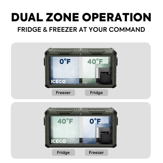ICECO VL75 Pro Dual Zone 79QT Portable Cooler Olive