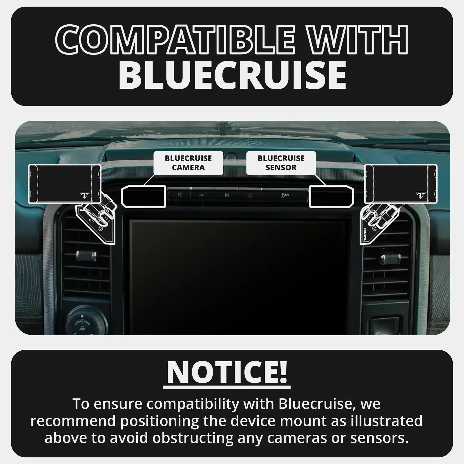 2021+ Ford F-150/Raptor & 2023+ Ford Super Duty LINK™ Vent Mount Bracket With MagSafe Charging Phone Holder | Choose Your Arm Length