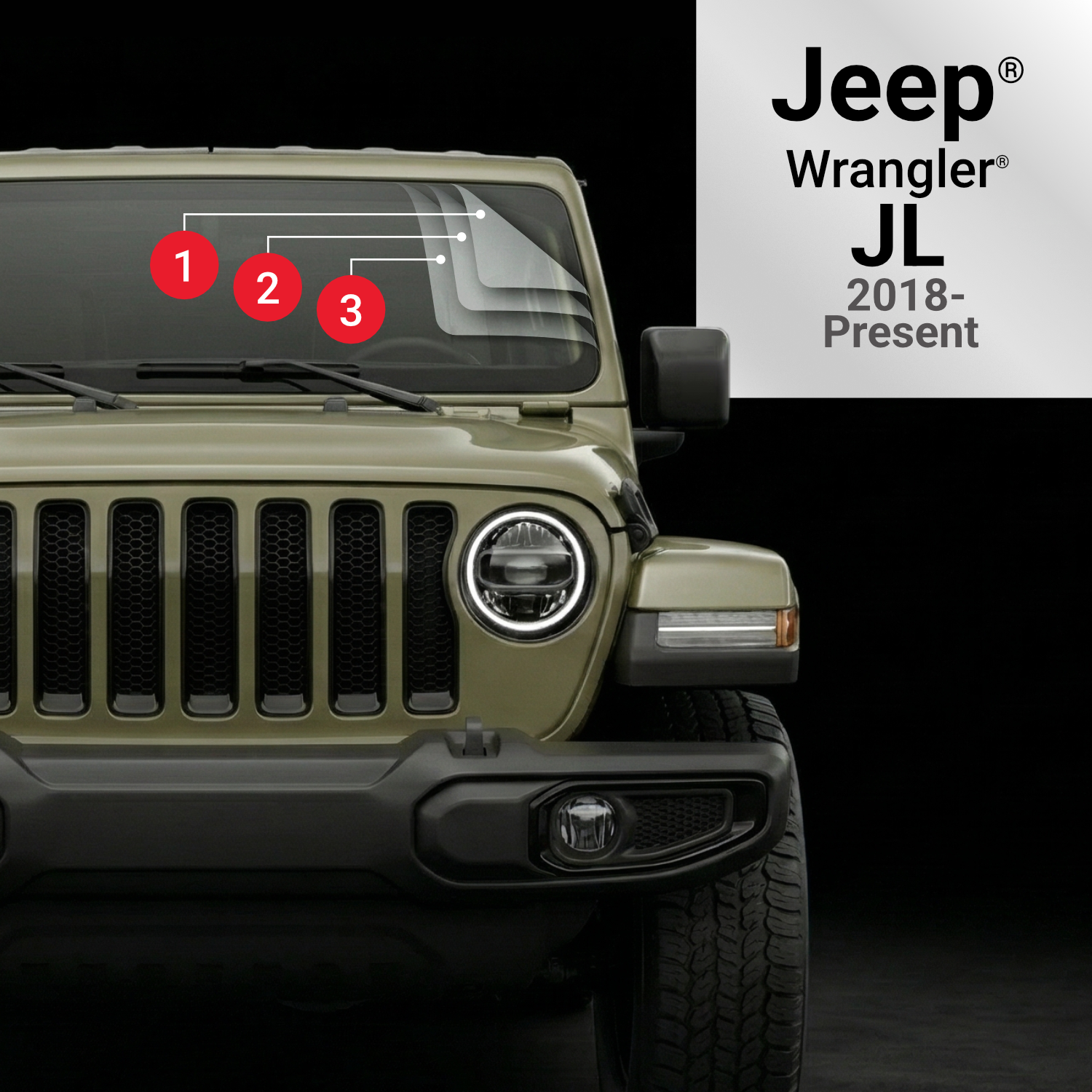 Windshield Defense Kit For Jeep Wrangler or Gladiator