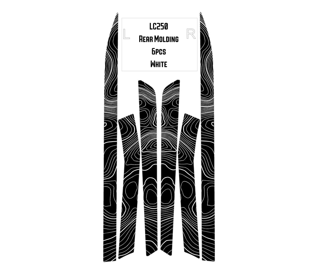 Topographic Rear Trim Overlays (6pcs) - 2024+ Land Cruiser / GX 550