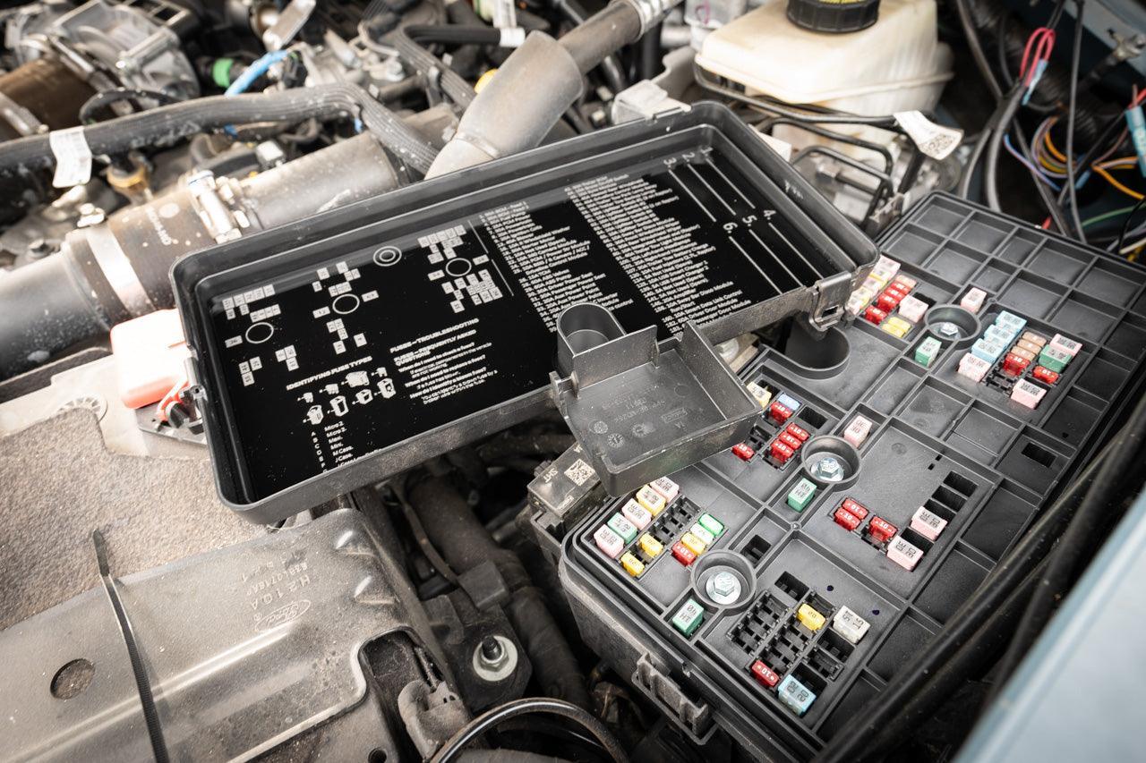 Acrylic Laser Series Fuse Box Lid Label Plate - 2021-2025 Bronco