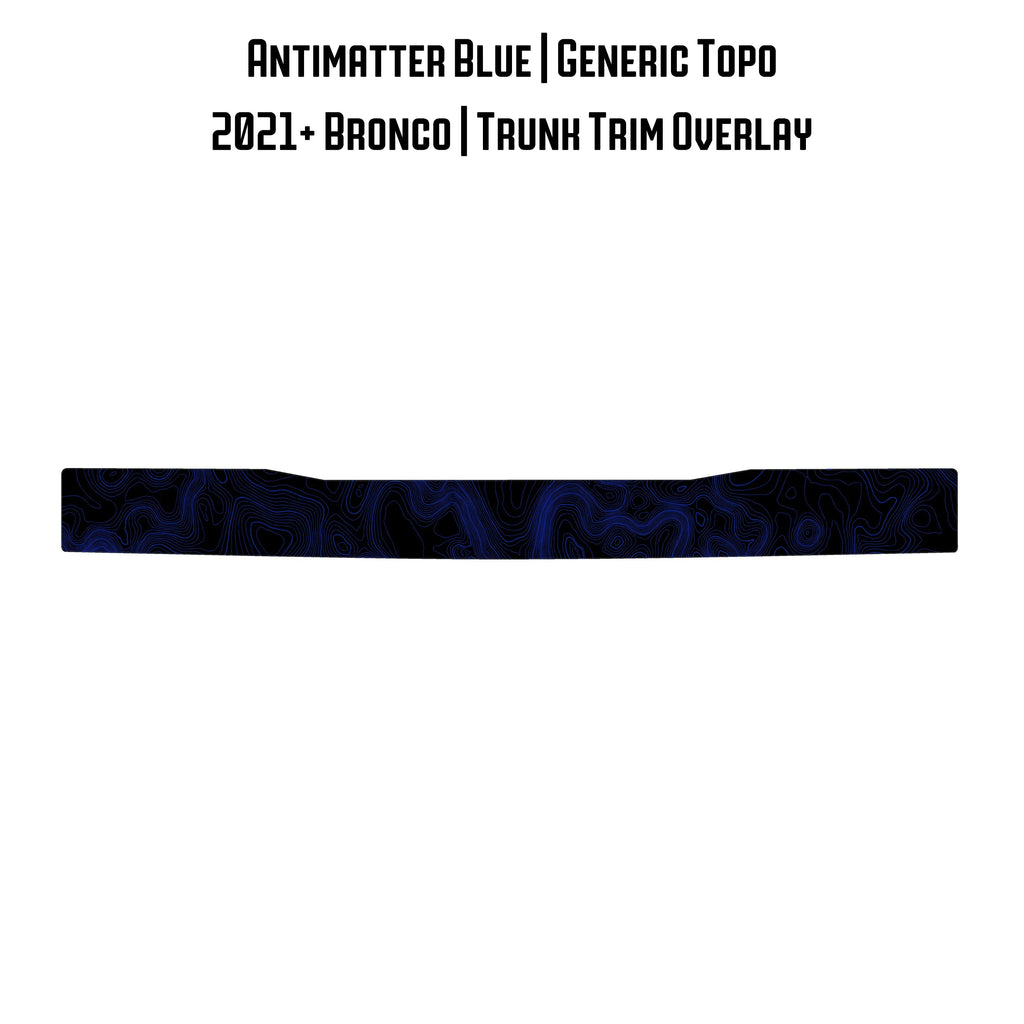 Topo Trunk Trim Overlay / Protector - 2021+ Bronco