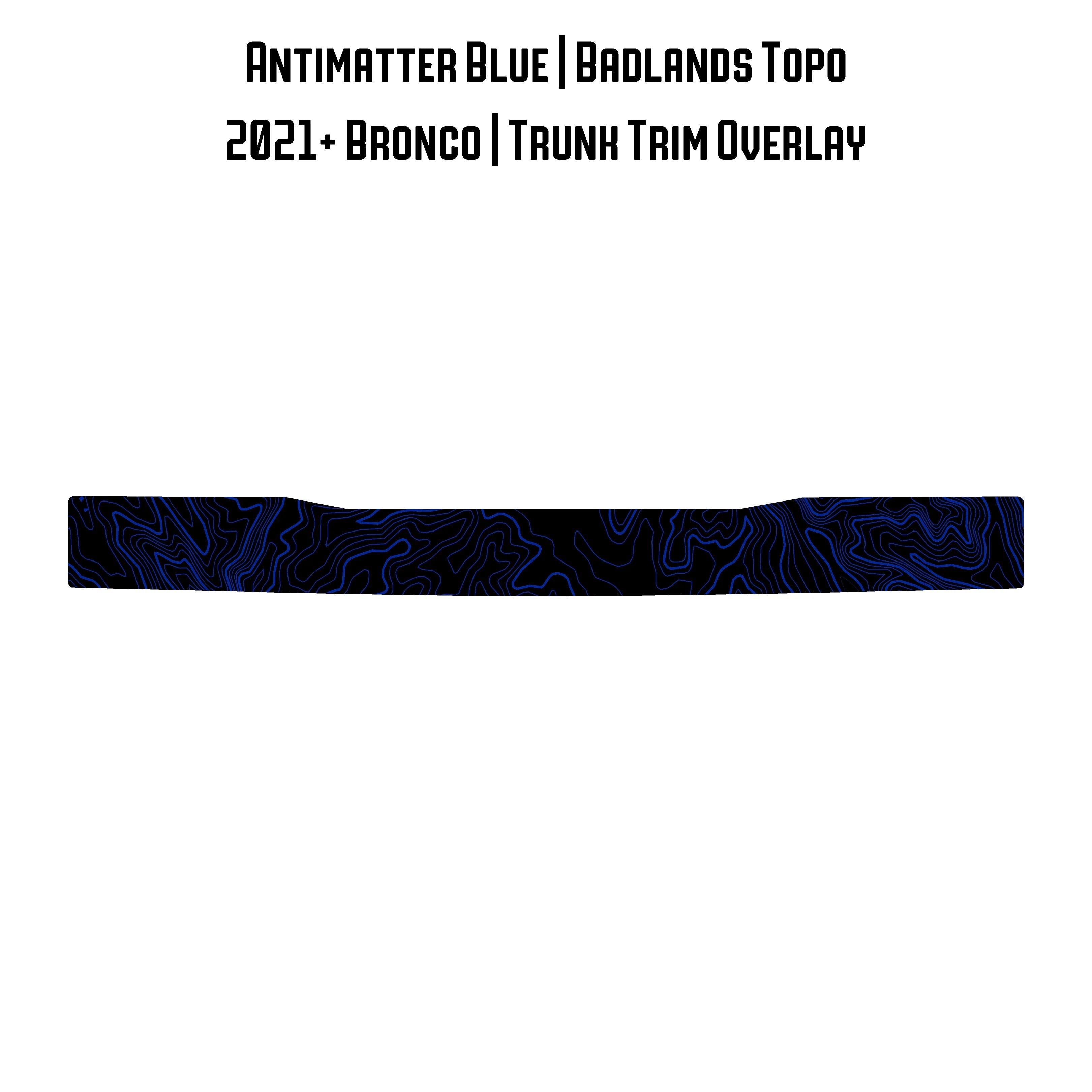 Topo Trunk Trim Overlay / Protector - 2021+ Bronco