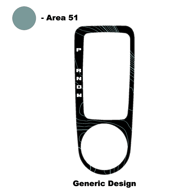 Topo Automatic Shifter Overlay (Printed Series) - 2021+ Bronco Automatic