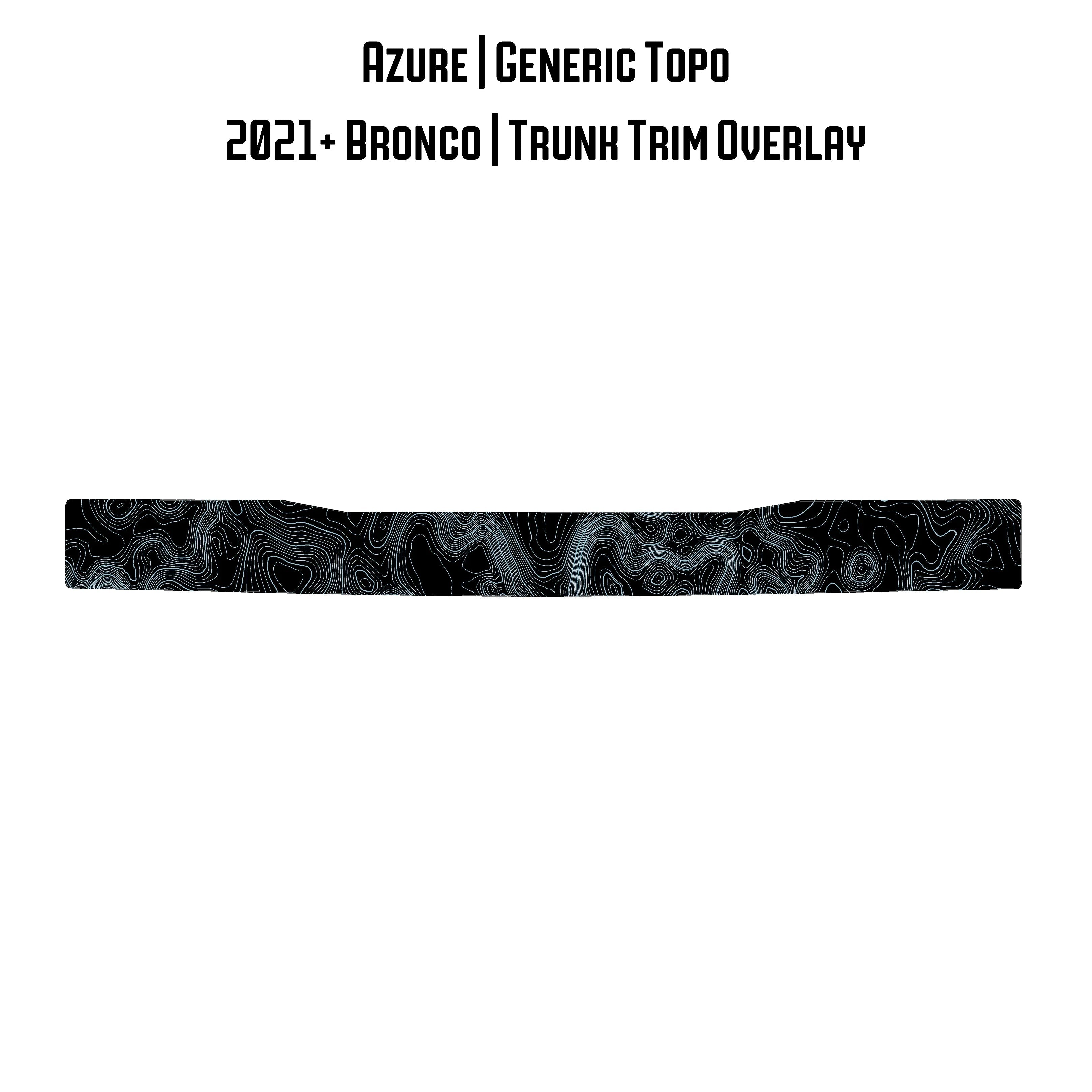 Topo Trunk Trim Overlay / Protector - 2021+ Bronco