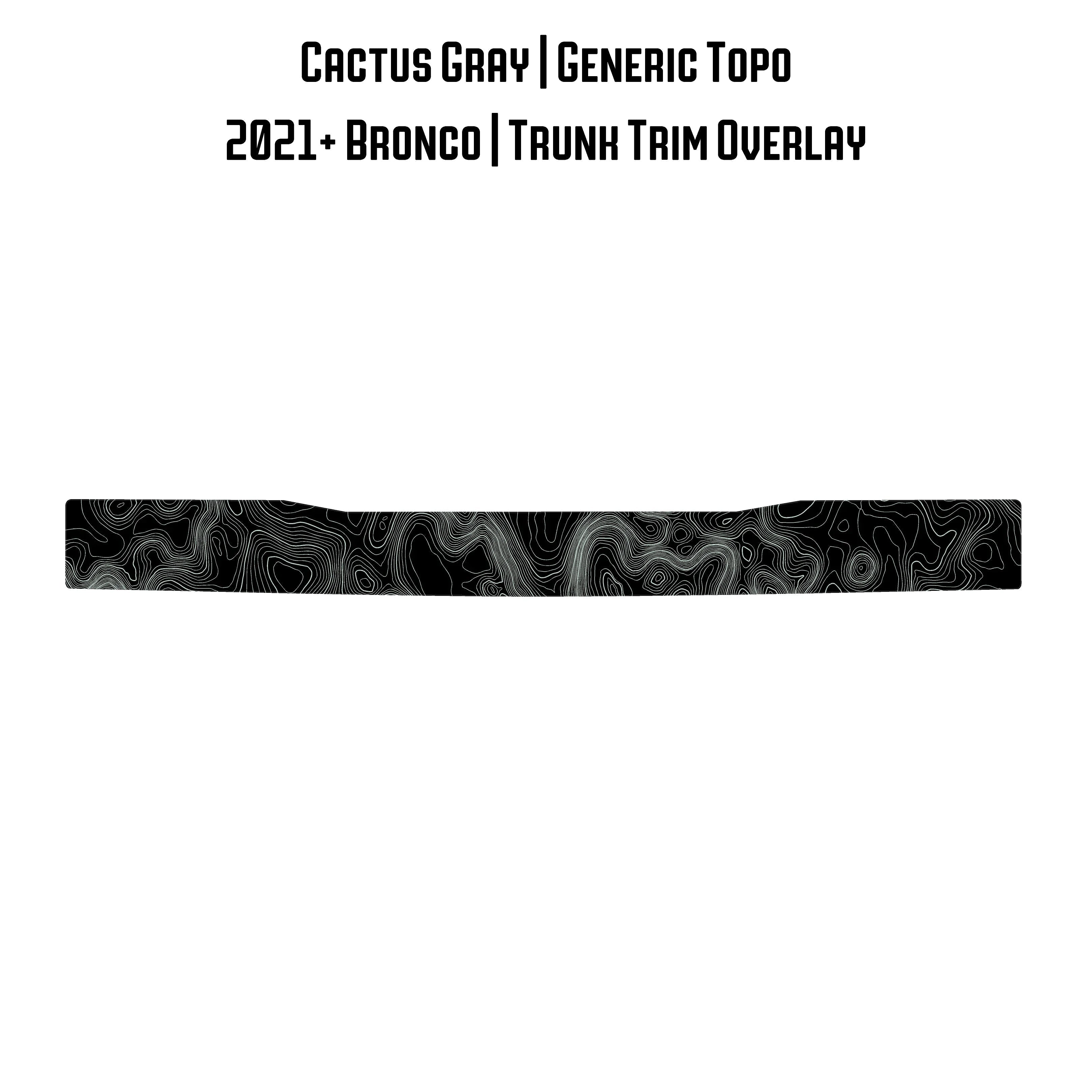 Topo Trunk Trim Overlay / Protector - 2021+ Bronco