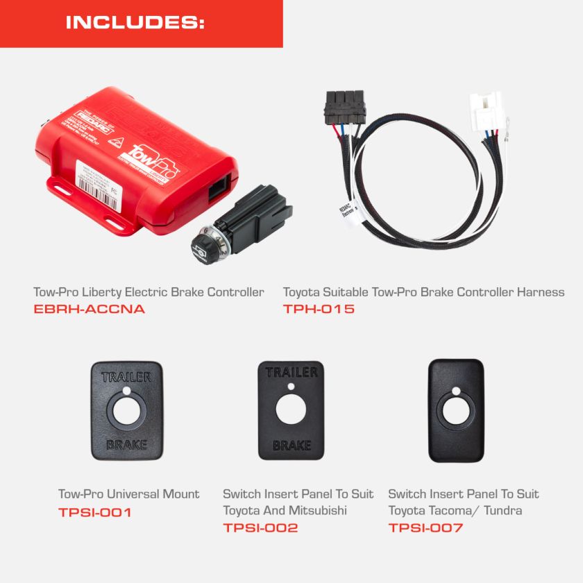 REDARC 2022-2015, TOYOTA, TACOMA, TUNDRA, TOW-PRO LIBERTY COMPLETE VEHICLE KIT [A]