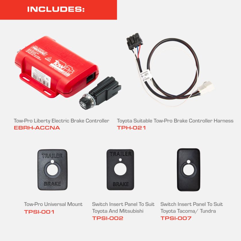 REDARC 2003-2022, TOYOTA P/U, SUV TOW-PRO LIBERTY COMPLETE VEHICLE KIT [A]