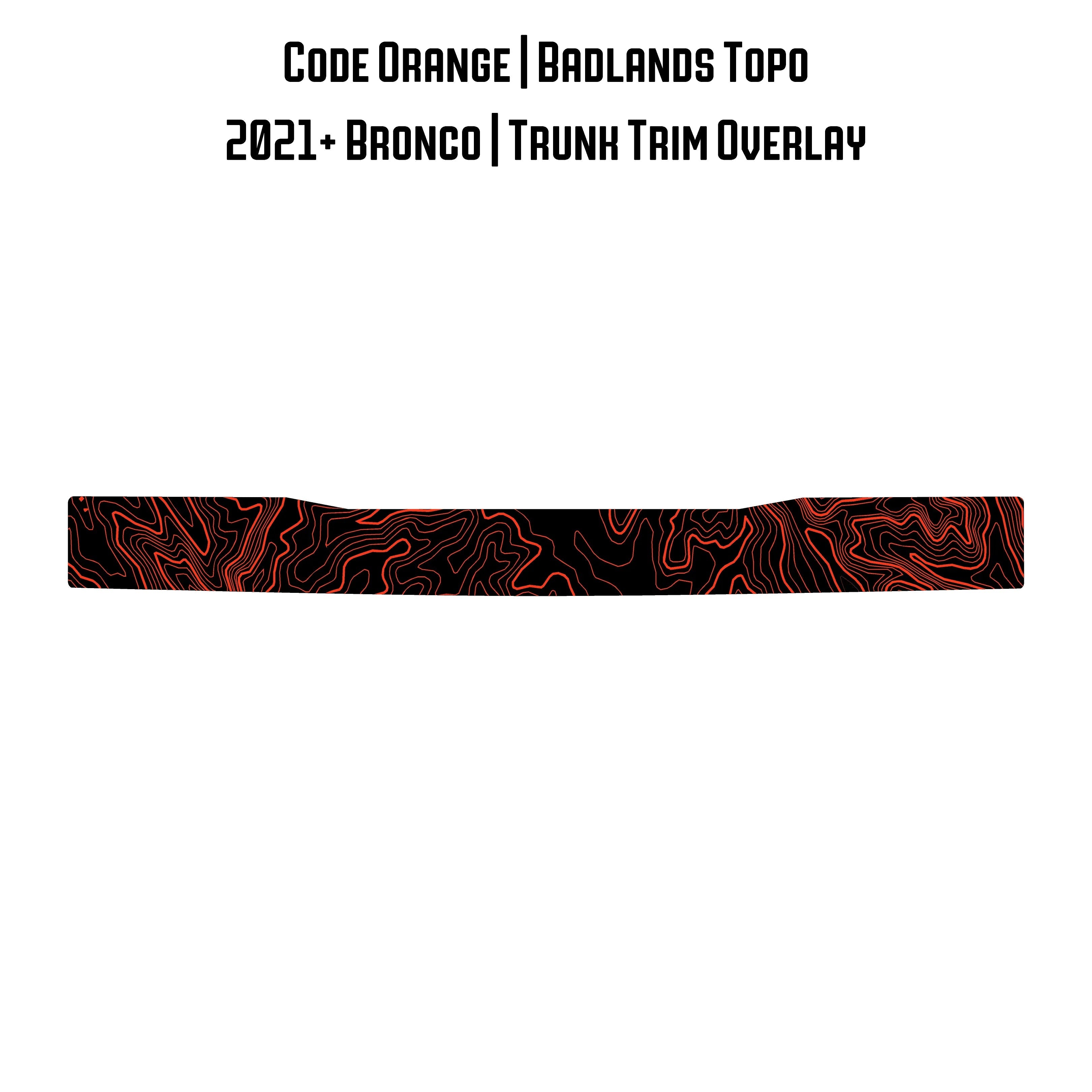 Topo Trunk Trim Overlay / Protector - 2021+ Bronco