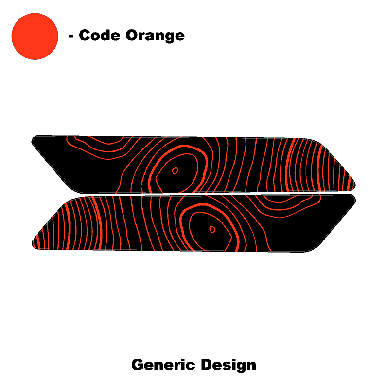 Topo Interior Front Door Grab Handle Overlay Kit (Printed + Laser Series) - 2021+ Bronco