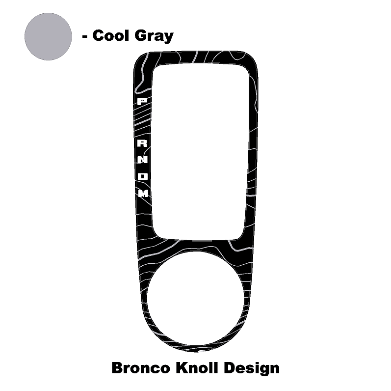 Topo Automatic Shifter Overlay (Printed Series) - 2021+ Bronco Automatic