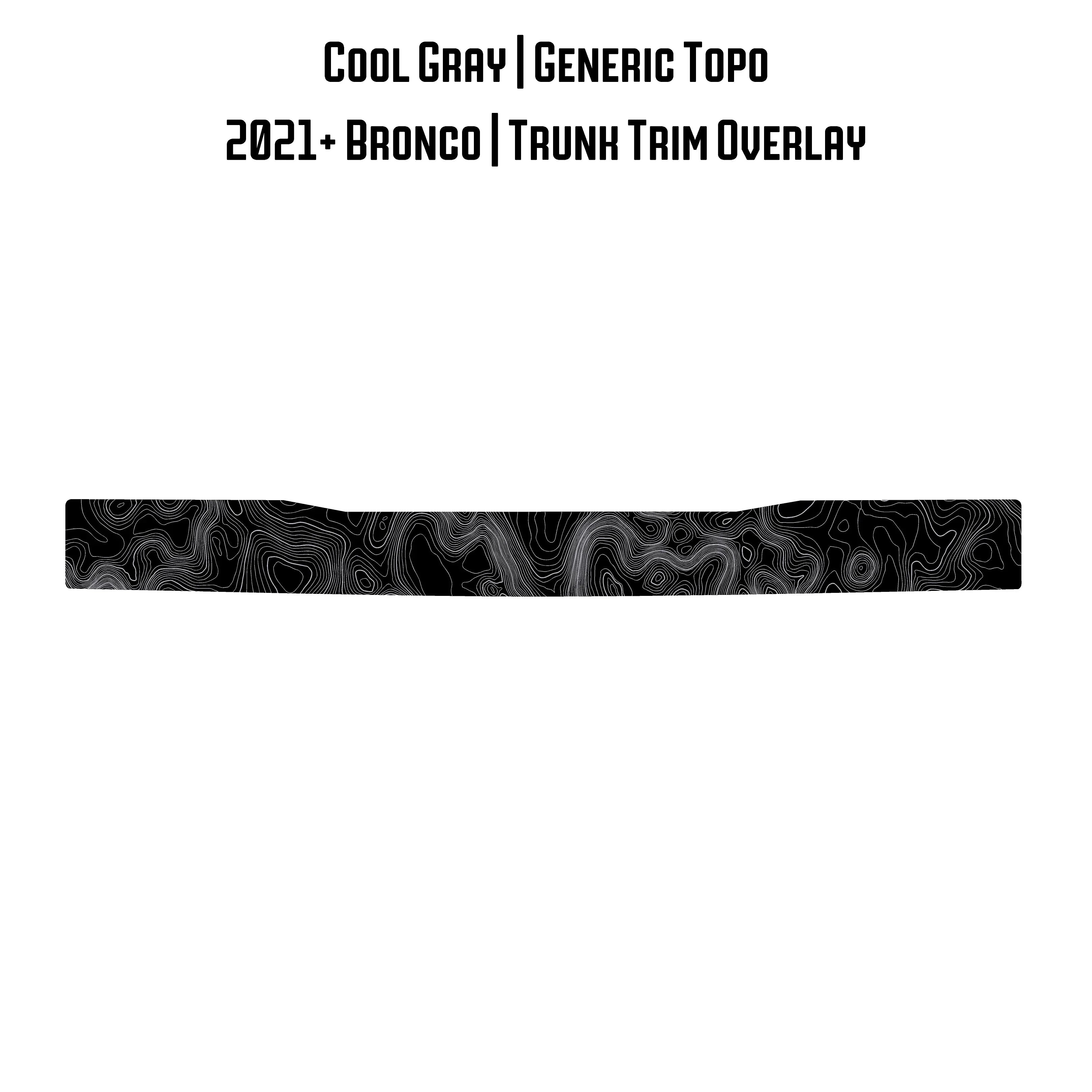 Topo Trunk Trim Overlay / Protector - 2021+ Bronco