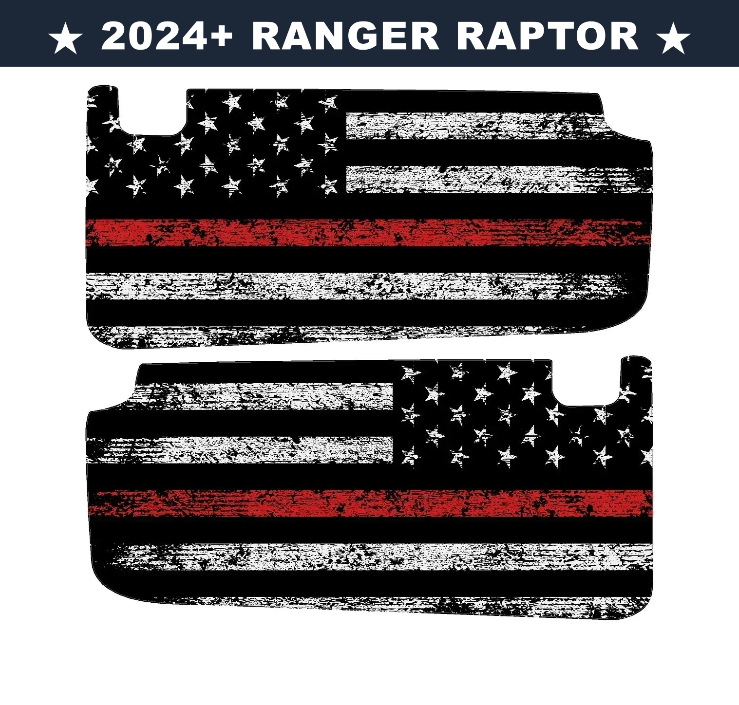 Freedom Series Sun Visor Overlays (Printed Series) - 2024+ Ranger Raptor (with Homelink)