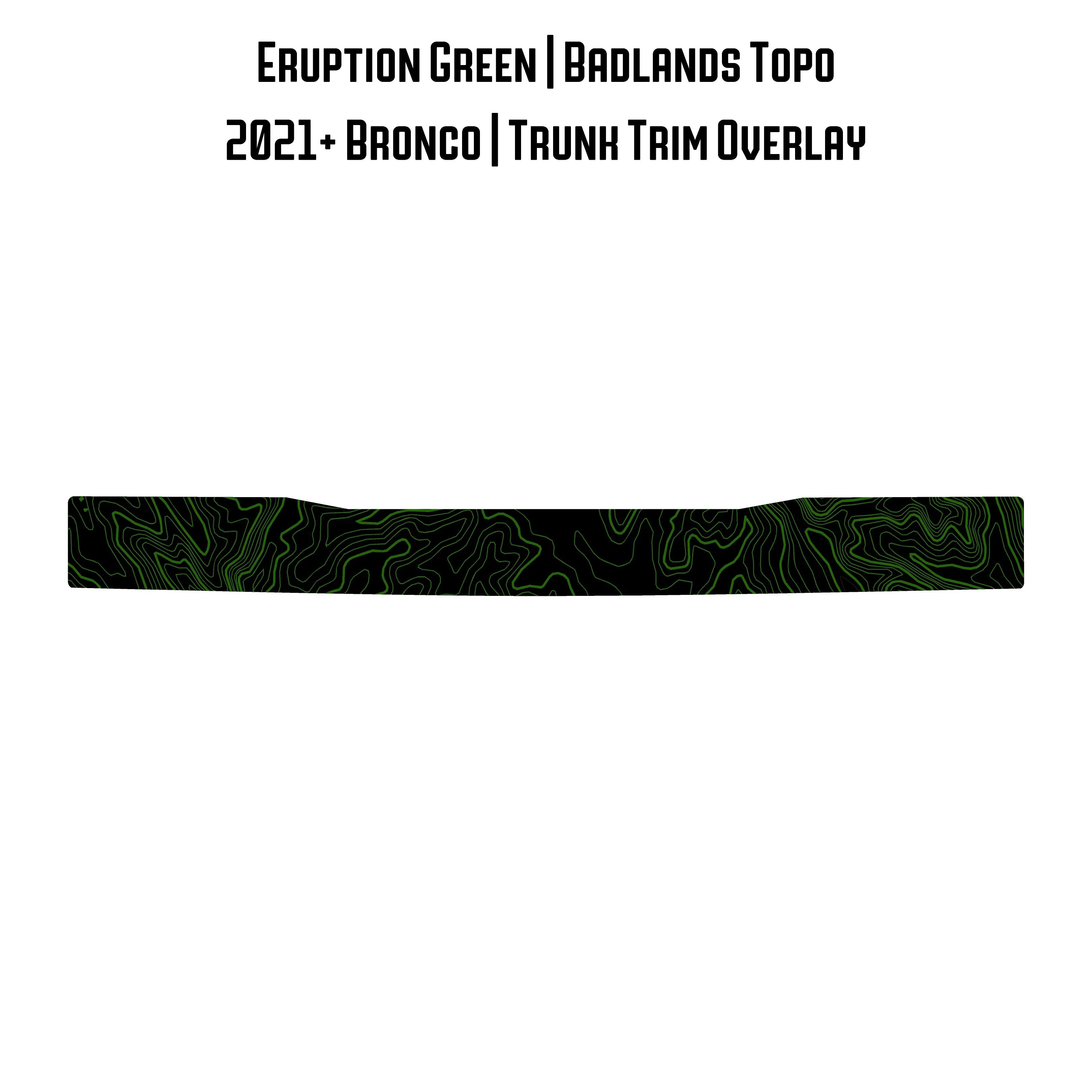 Topo Trunk Trim Overlay / Protector - 2021+ Bronco