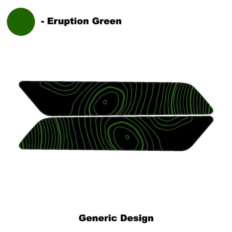 Topo Interior Front Door Grab Handle Overlay Kit (Printed + Laser Series) - 2021+ Bronco