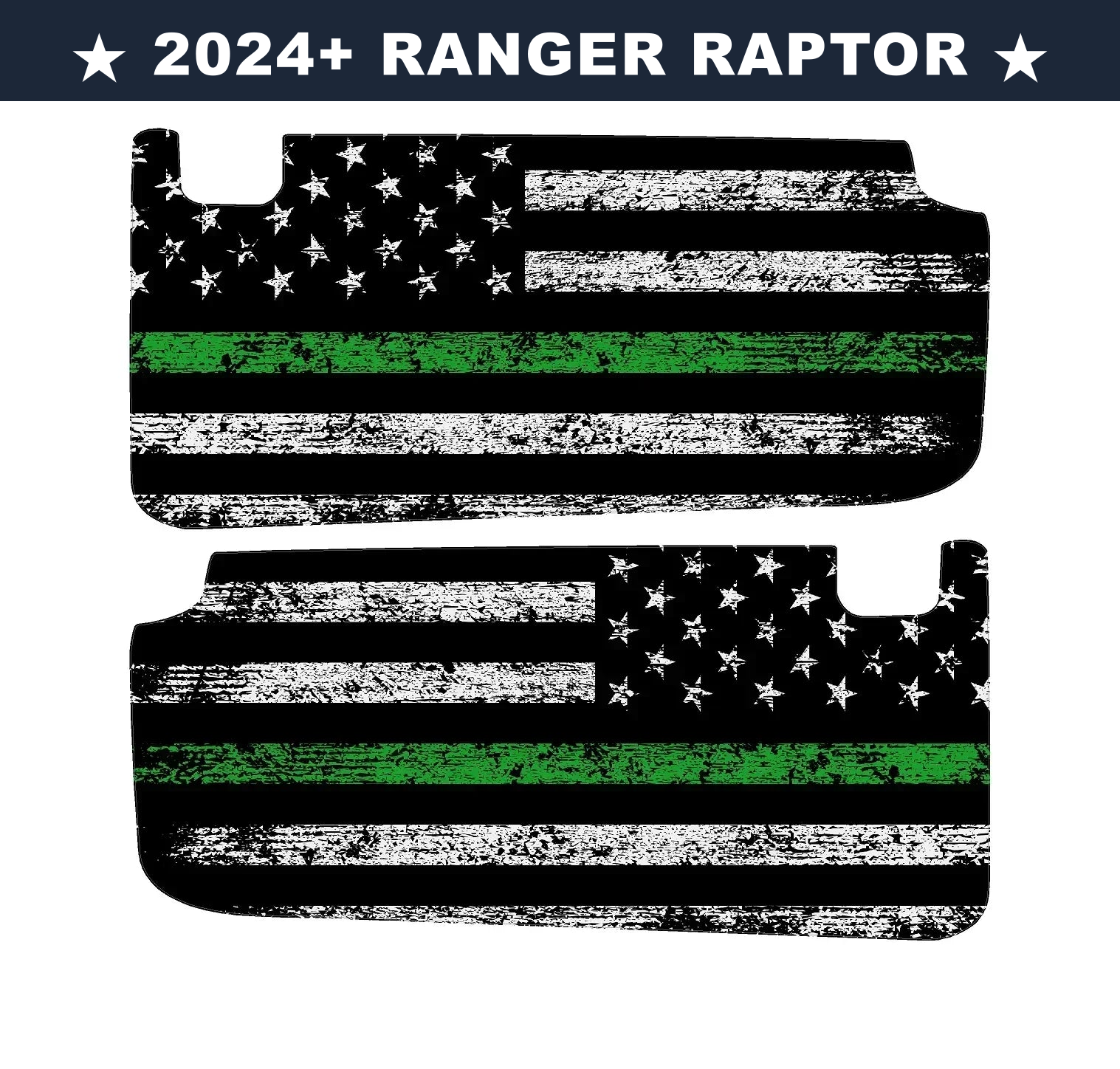Freedom Series Sun Visor Overlays (Printed Series) - 2024+ Ranger Raptor (with Homelink)