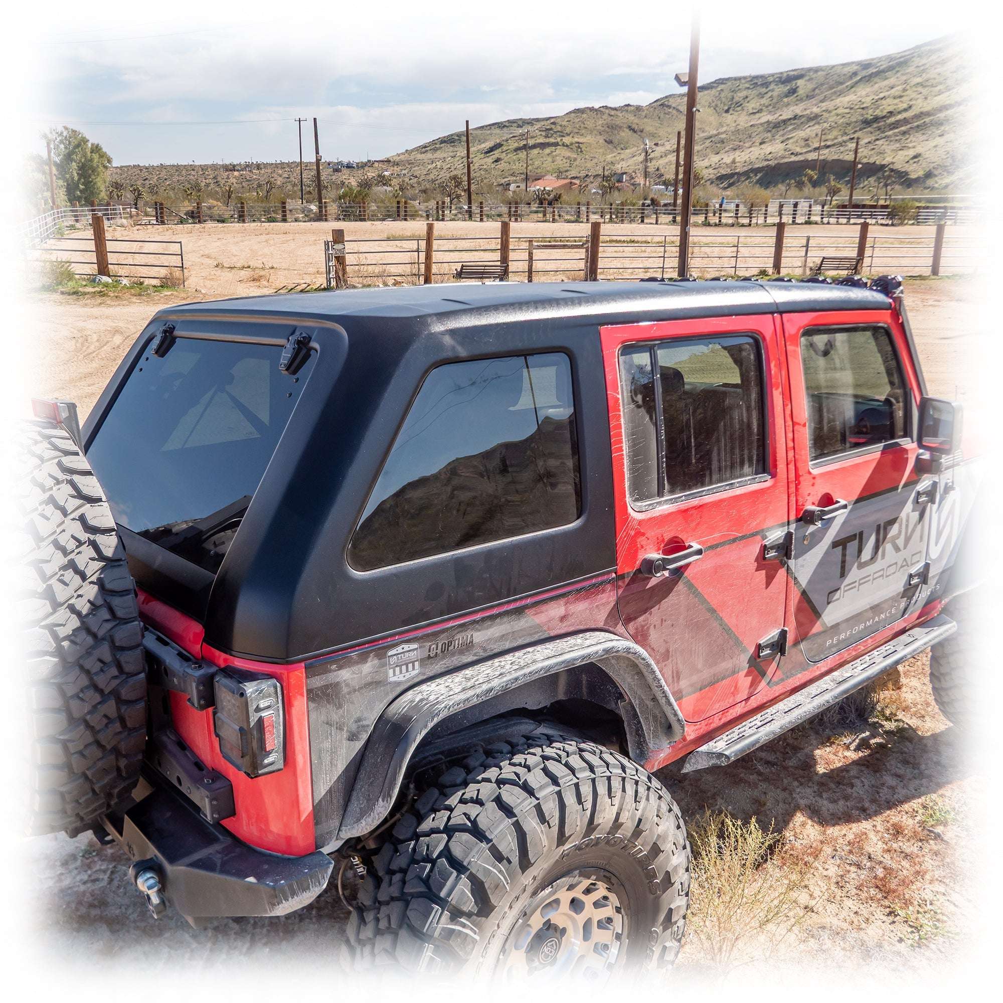 2-Piece Fastback Hard Top for Jeep Wrangler JK Unlimited 4-Door