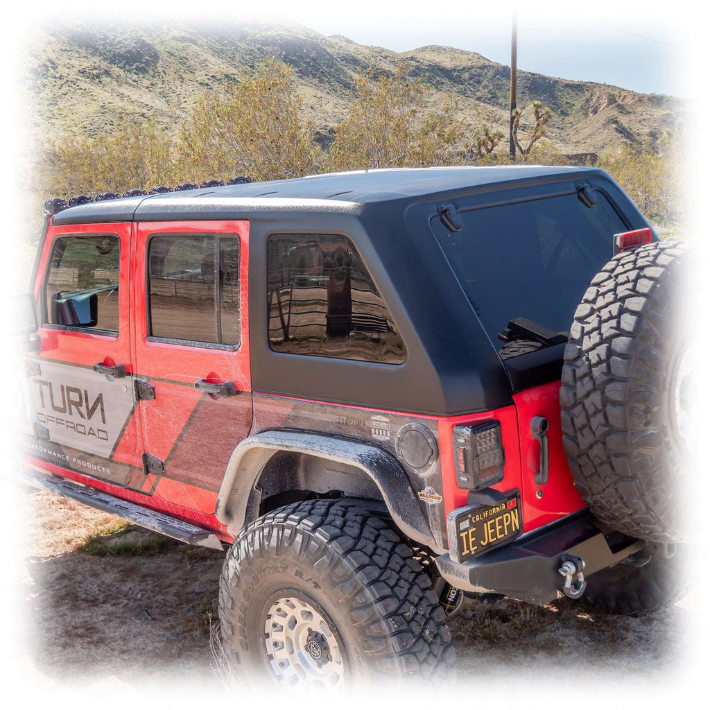 2-Piece Fastback Hard Top for Jeep Wrangler JK Unlimited 4-Door