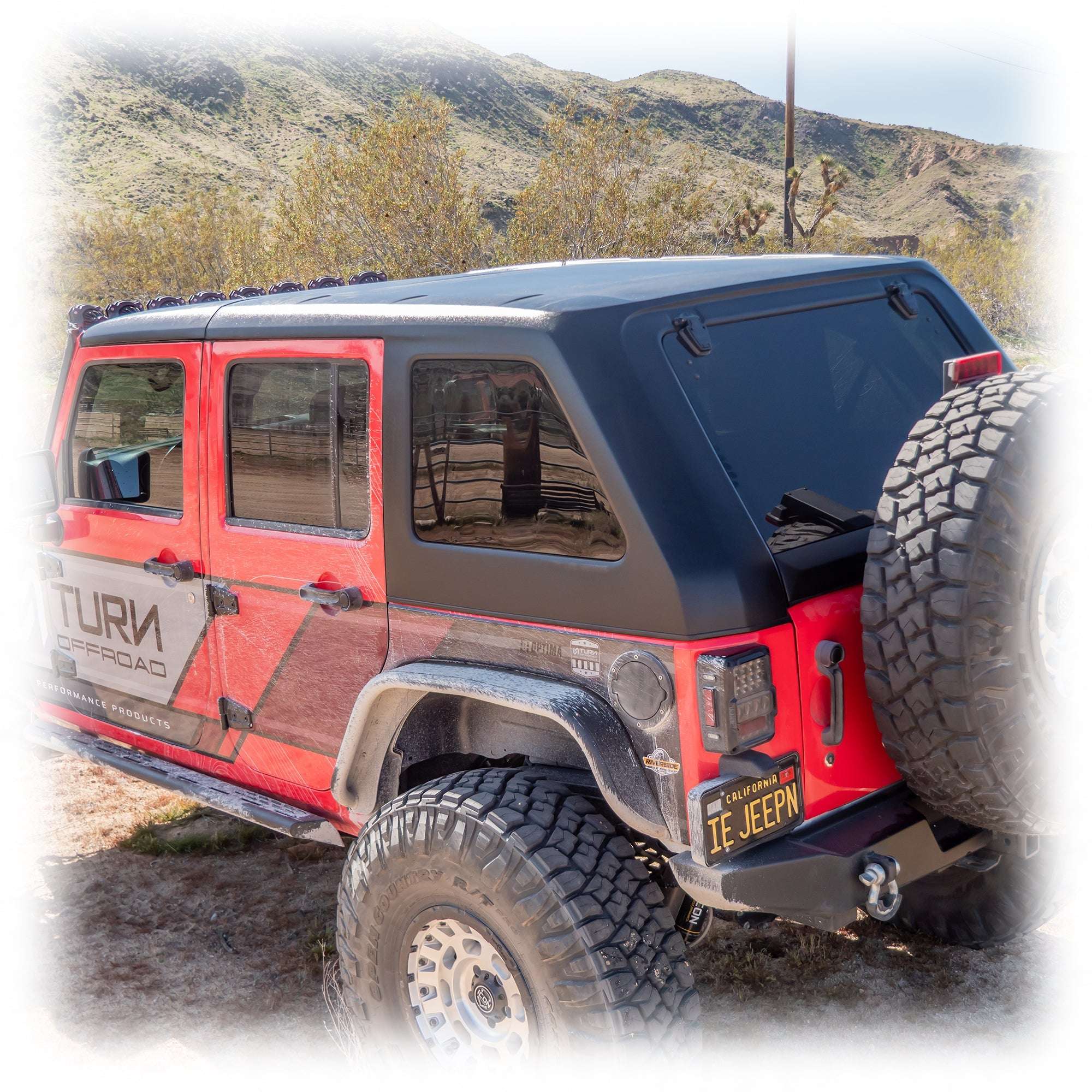 2-Piece Fastback Hard Top for Jeep Wrangler JK Unlimited 4-Door
