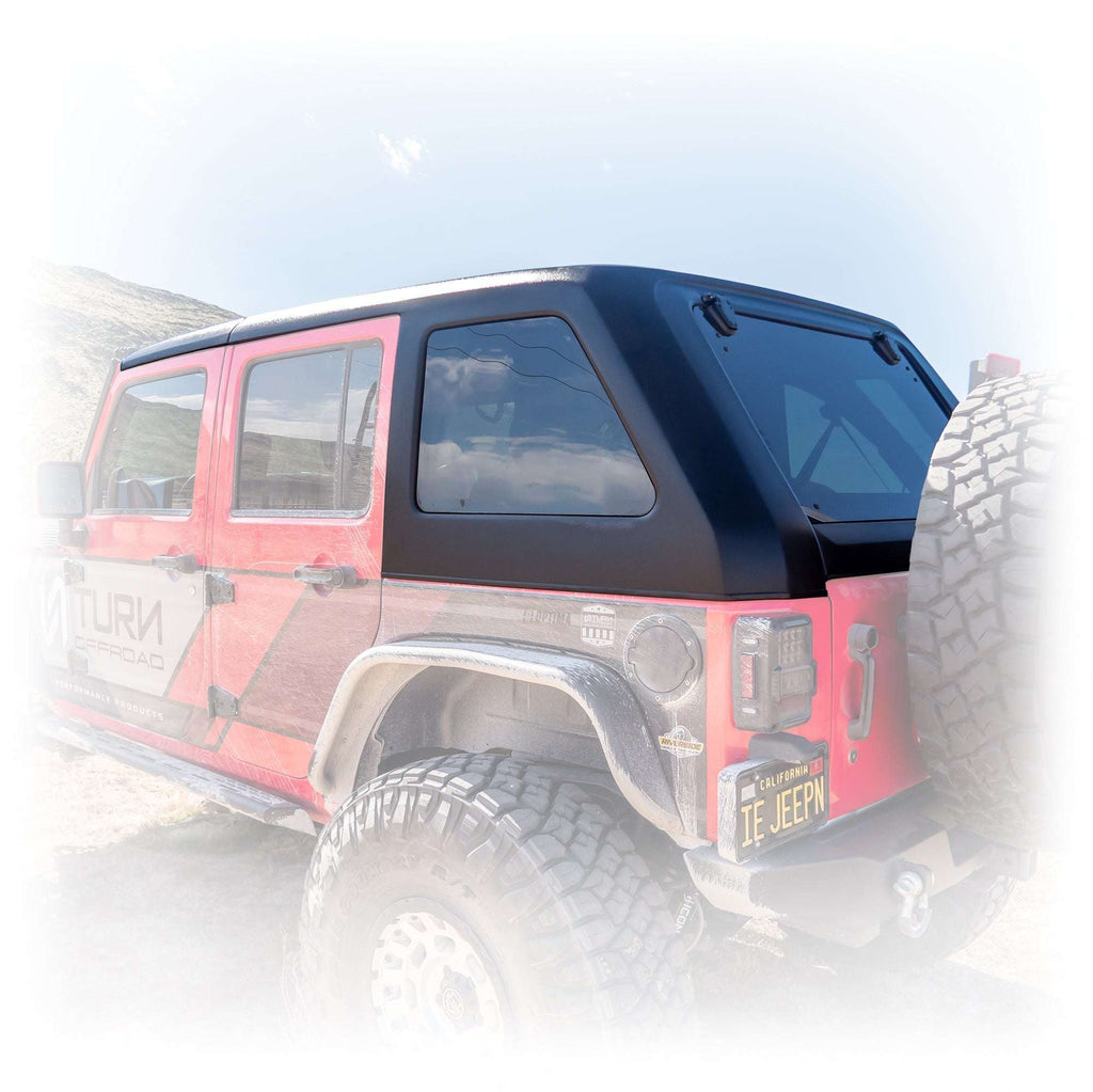 2-Piece Fastback Hard Top for Jeep Wrangler JK Unlimited 4-Door