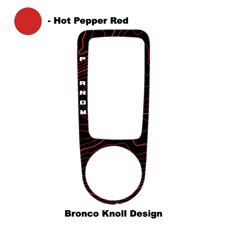 Topo Automatic Shifter Overlay (Printed Series) - 2021+ Bronco Automatic