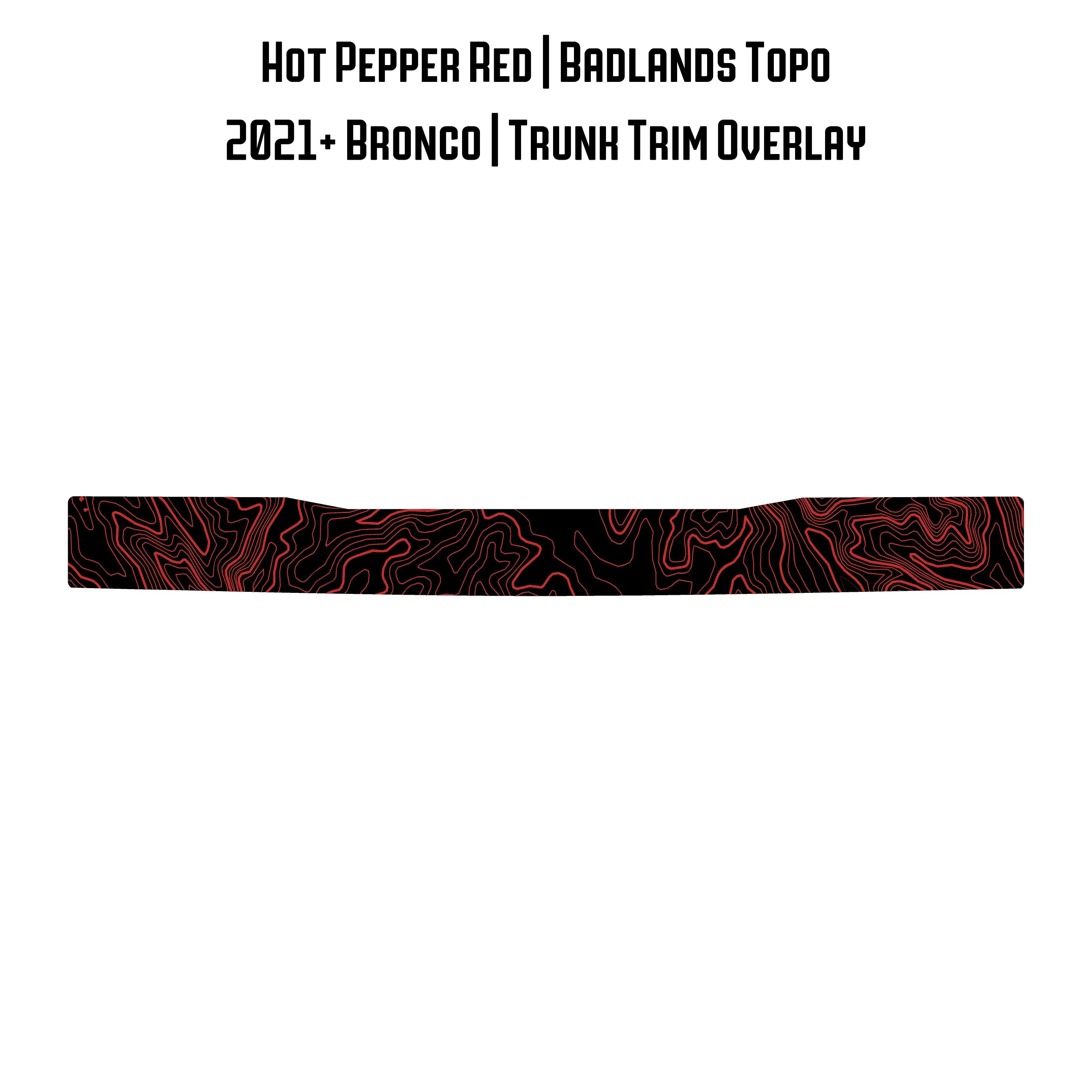 Topo Trunk Trim Overlay / Protector - 2021+ Bronco