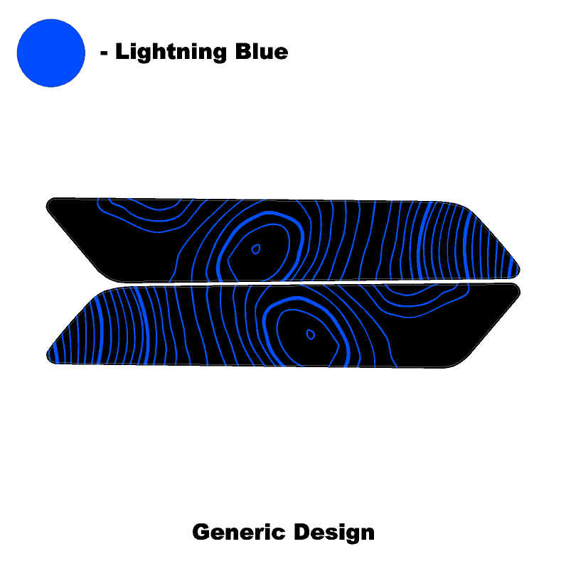 Topo Interior Front Door Grab Handle Overlay Kit (Printed + Laser Series) - 2021+ Bronco