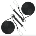 Perfect Tie Down - 12' Rope Lock Tie Down w/Bungee - Black - 2 Pack
