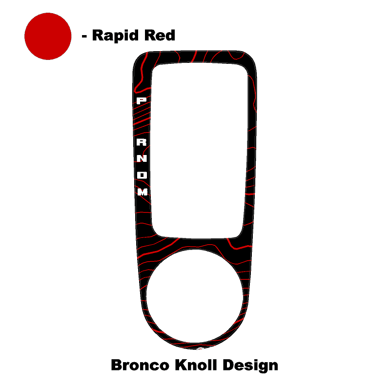 Topo Automatic Shifter Overlay (Printed Series) - 2021+ Bronco Automatic