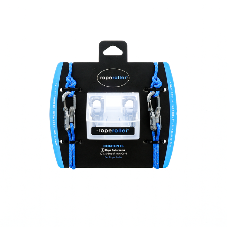 Rollercam Roperoller 6 Pack with 20ft of 3mm Blue Reflective Accessory Cord and Carry Case
