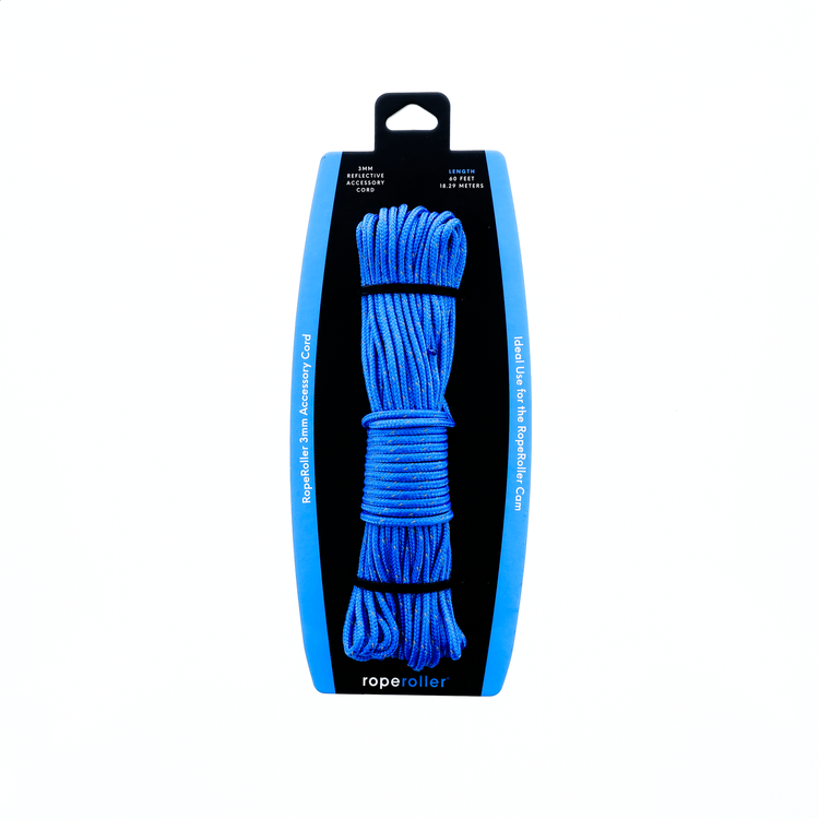 Rollercam Reflective 3mm Accessory Cord Blue 60ft (Pack of 1)