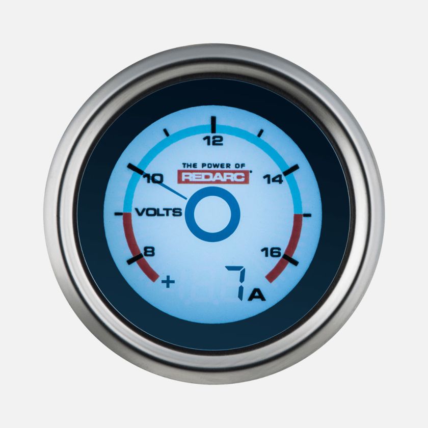 REDARC Single Voltage 52mm Gauge with optional current display [A]